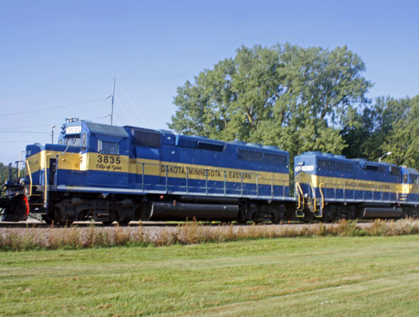 Engines waiting for a train to pull. 