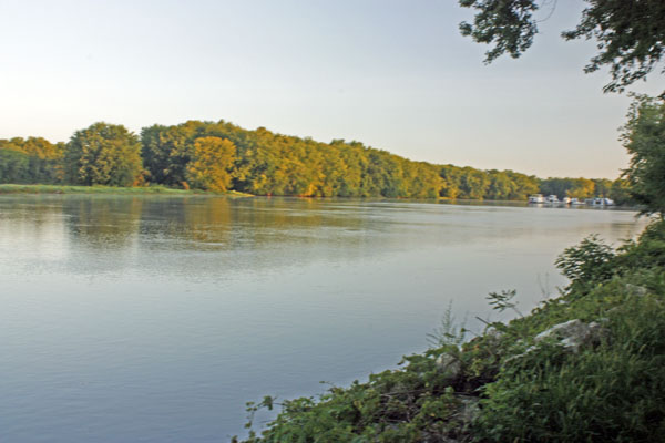 Our camp site along the Mississippi River in Wisconsin.