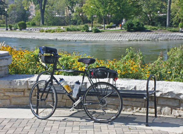Destiny relaxes by the Fox River.