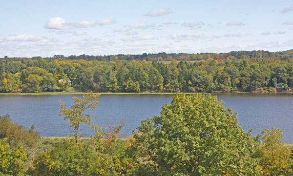A bluff view of the Erie Barge Canal. 