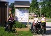 Mary Anne, Cindy and Kathy pose outside Cookie's North End Cafe in  
    Whitehall, Illinois